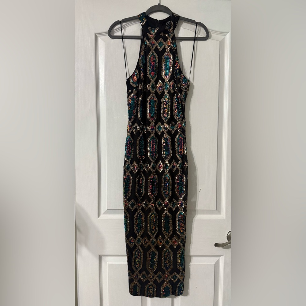 Elegant Black Sequin Dress